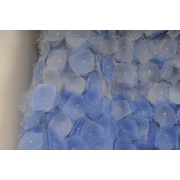 Fabiola Arias Ombre Lace Evening Dress US 10 Blue White Silk Embroidered Floral - Picture 8 of 16